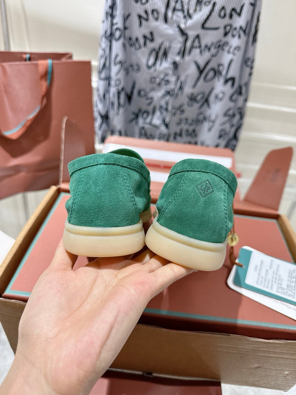 LP Summer Charms Walk Loafers Daim vert sarcelle clair 565855