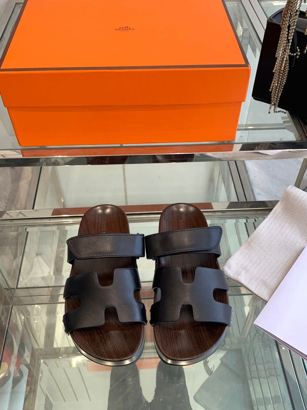 HM 25 Kos Clog Sandals Black Cowhide 292048