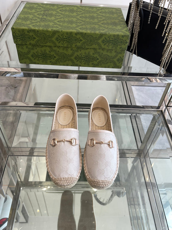 GC 2025 Espadrillas con morsetto in tela avorio 292315