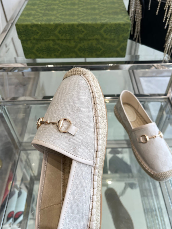 GC 2025 Espadrillas con morsetto in tela avorio 292315