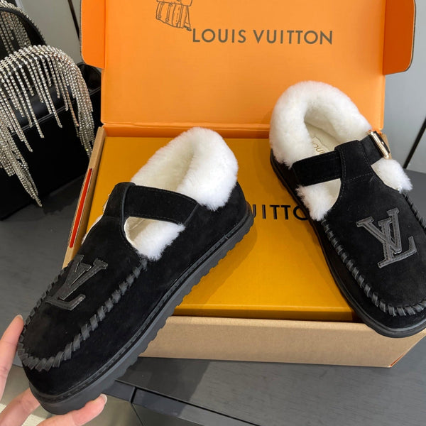 LV Colorado Comfort Mary Jane Loafer Suede & Shearling