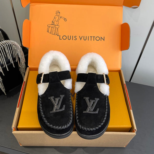 LV Colorado Comfort Mary Jane Loafer Suede & Shearling