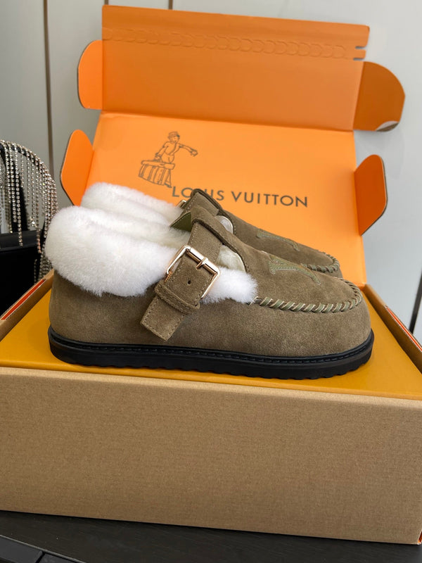 LV Colorado Comfort Mary Jane Loafer Suede & Shearling