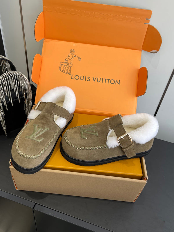 LV Colorado Comfort Mary Jane Loafer Suede & Shearling