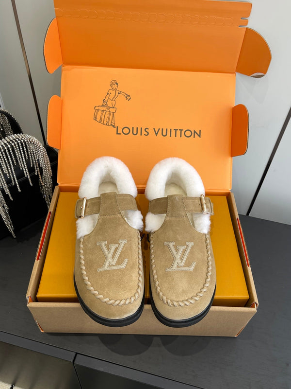 LV Colorado Comfort Mary Jane Loafer Suede & Shearling