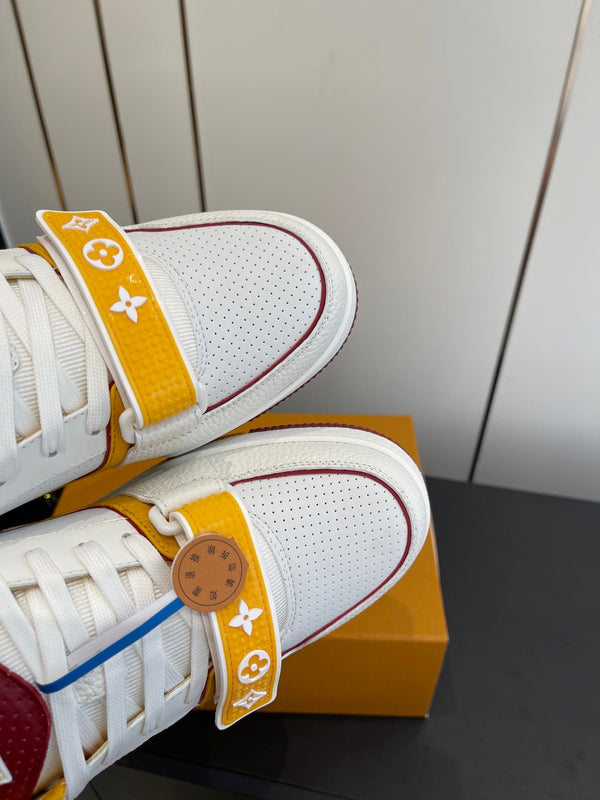 LV Tarine sneakers White and Yellow Perforated Calf Leather 533502