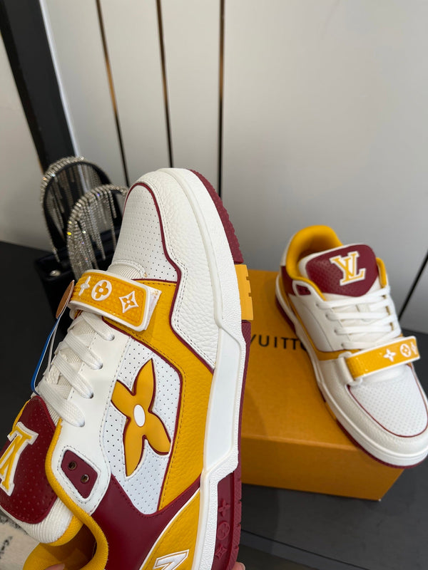 LV Tarine sneakers White and Yellow Perforated Calf Leather 533502