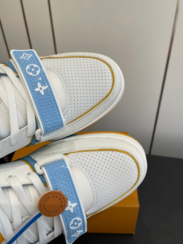 LV Tarine sneakers White and Blue Perforated Calf Leather 533503