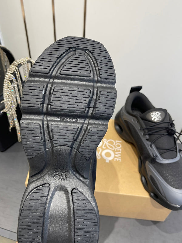 Loewe x On Cloudsolo Sneakers Black Grey Polyester and Mesh 533489