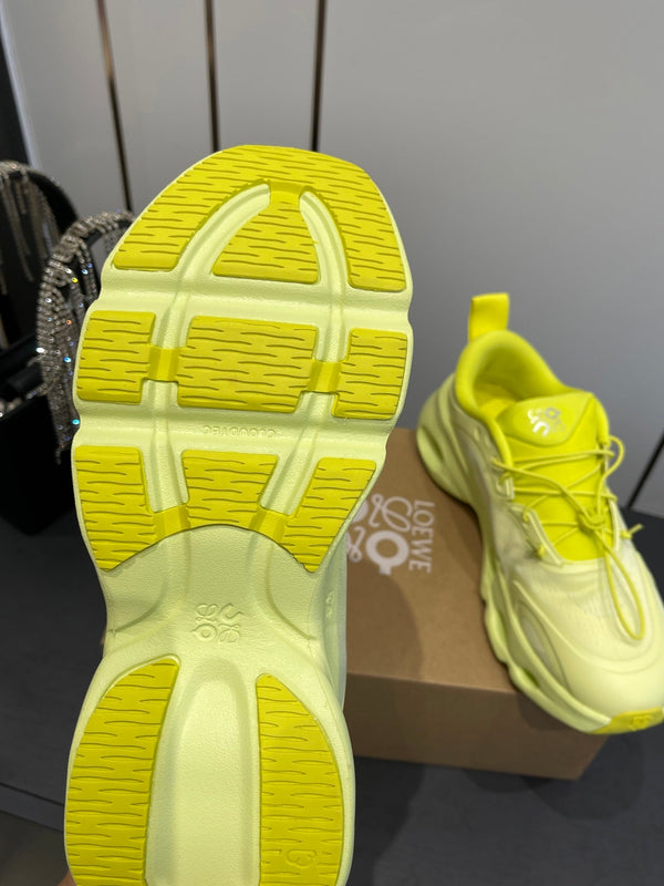 Loewe x On Cloudsolo Sneakers Lime Yellow Polyester and Mesh 533490
