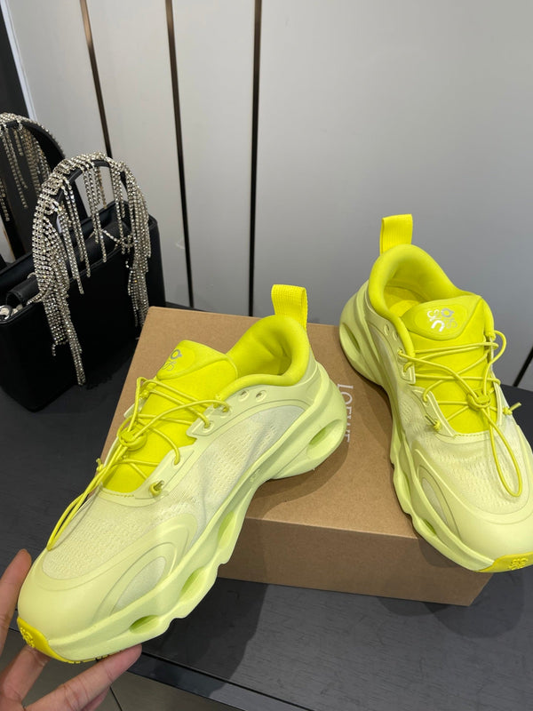 Loewe x On Cloudsolo Sneakers Lime Yellow Polyester and Mesh 533490
