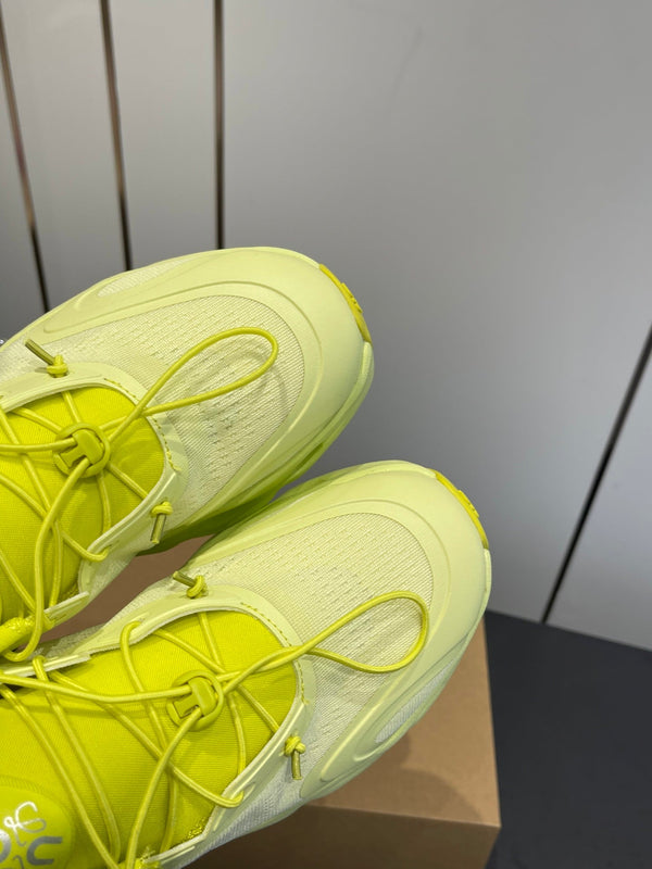Loewe x On Cloudsolo Sneakers Lime Yellow Polyester and Mesh 533490
