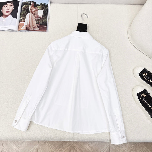 CC 25 Camicia Cravatta Cotone Bianco
