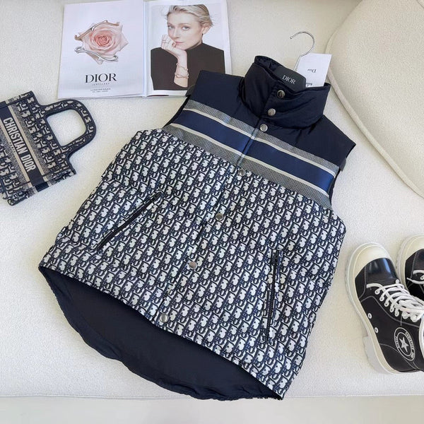 CD 25 Sleeveless Vest Blue Black Down Polyester 319279