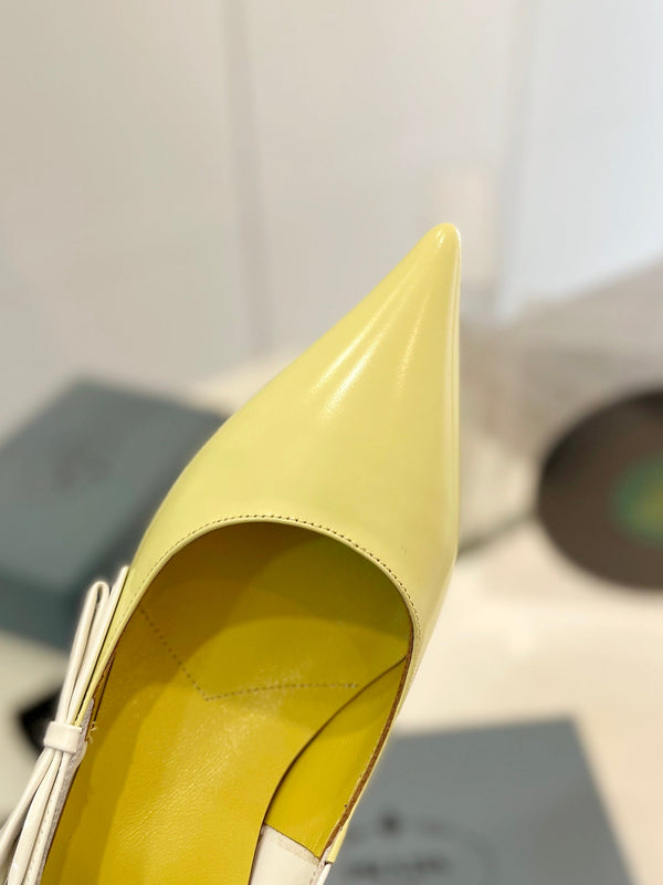 Pra Pump 45 Square Sole Vanilla White Patent Leather