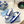 PRA DOWNTOWN NAPPA SNEAKERS WHITE AND COBALT CALFSKIN
