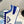 PRA DOWNTOWN PERFORATED SNEAKERS WHITE AND COBALT CALFSKIN