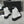 CC Interlocking Logo Combat Boots In Black White Quilted Lambskin 432655
