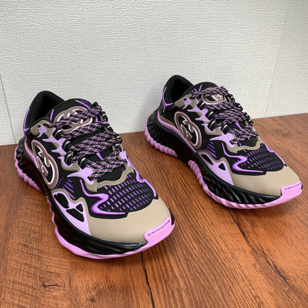 GG Men's Ripple Sneaker Black Purple Mesh 536994