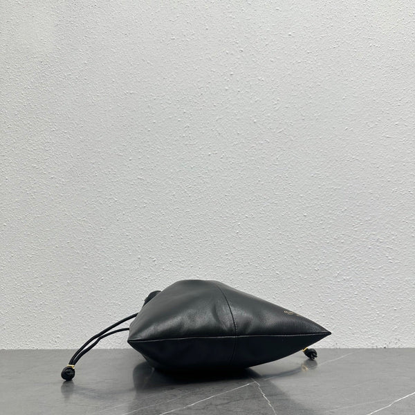 Celine Crystal Pouch Black Lambskin