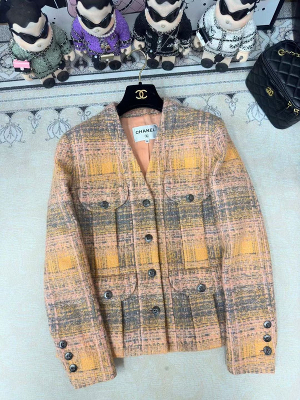 Giacca in tweed CC 25 multicolore in cotone e lana 251968