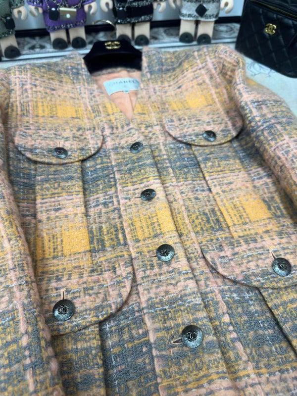 Giacca in tweed CC 25 multicolore in cotone e lana 251968