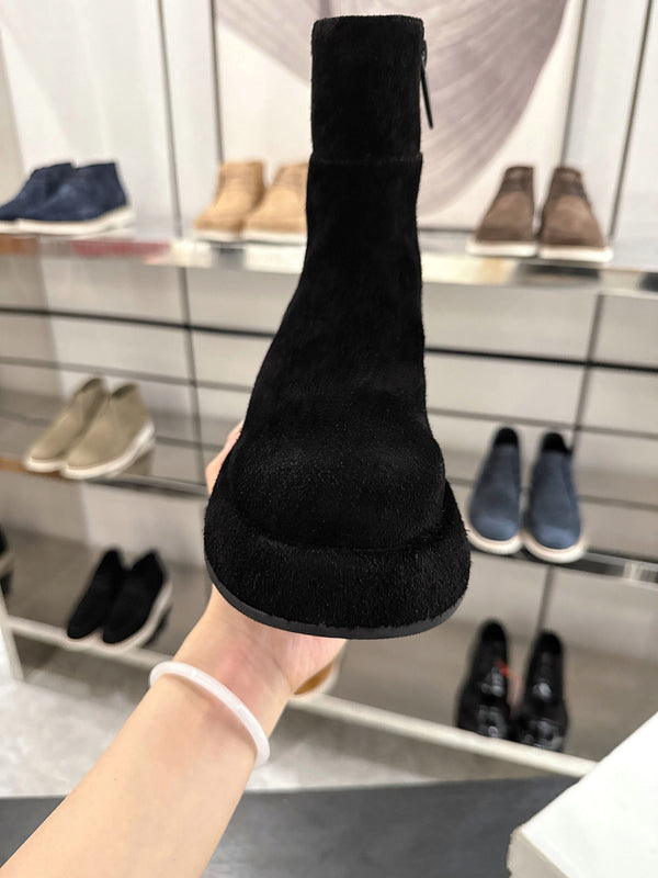 The Row SS2025. Boots  Black Suede 543371