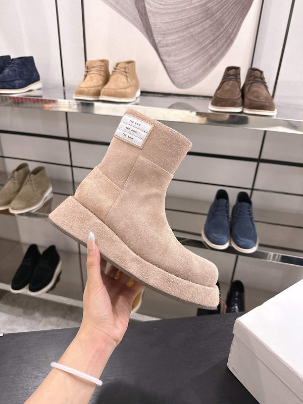 The Row SS2025. Boots  Brown Suede 543372