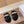 CD Sandal Black White Fleece And Canvas Fabric