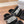 CD Sandal Black White Fleece And Canvas Fabric