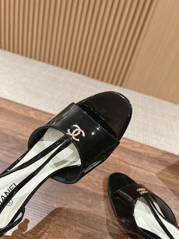 high heel 70 sandals black white patent calfskin