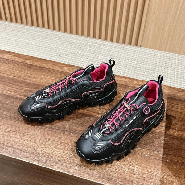 LV Rush Sneaker Nero Mix Rosa Pelle di Vacchetta