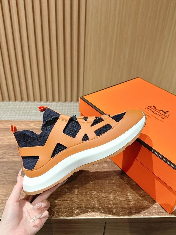 HM Katana Sneaker Oranger Black Calfskin 317595