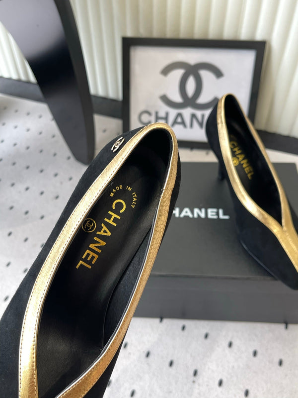 CC 26s Matthieu Blazy Pump 9.5cm Black Suede 807482