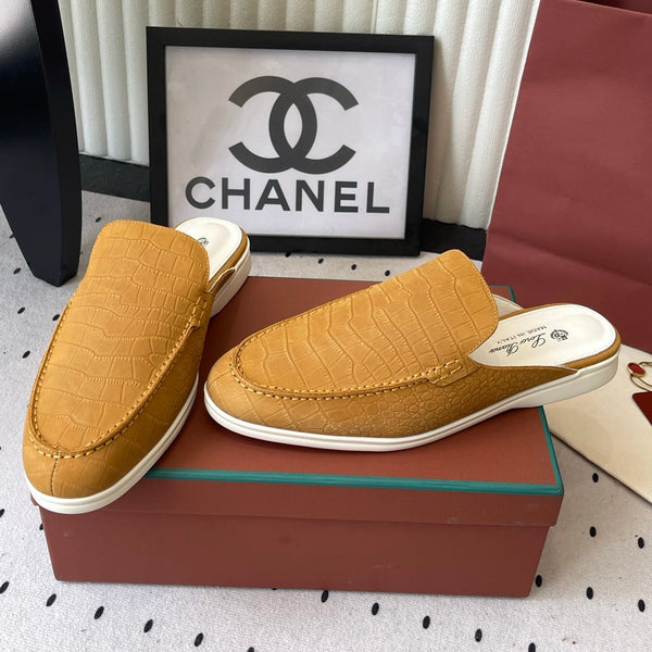 LP 26s Mule Loafers Tan Brown Crocodile-Embossed Leather 892431