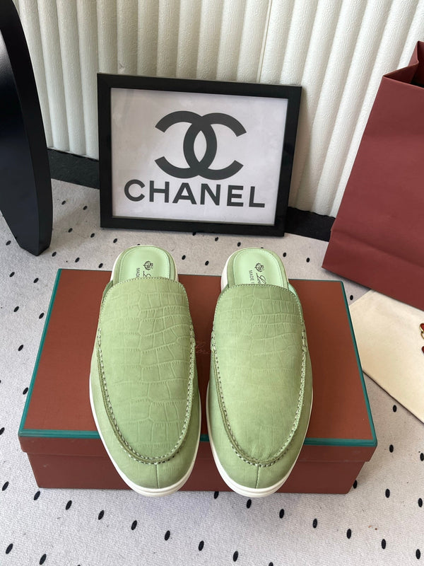 LP 26s Mule Loafers Green Crocodile-Embossed Leather 892432