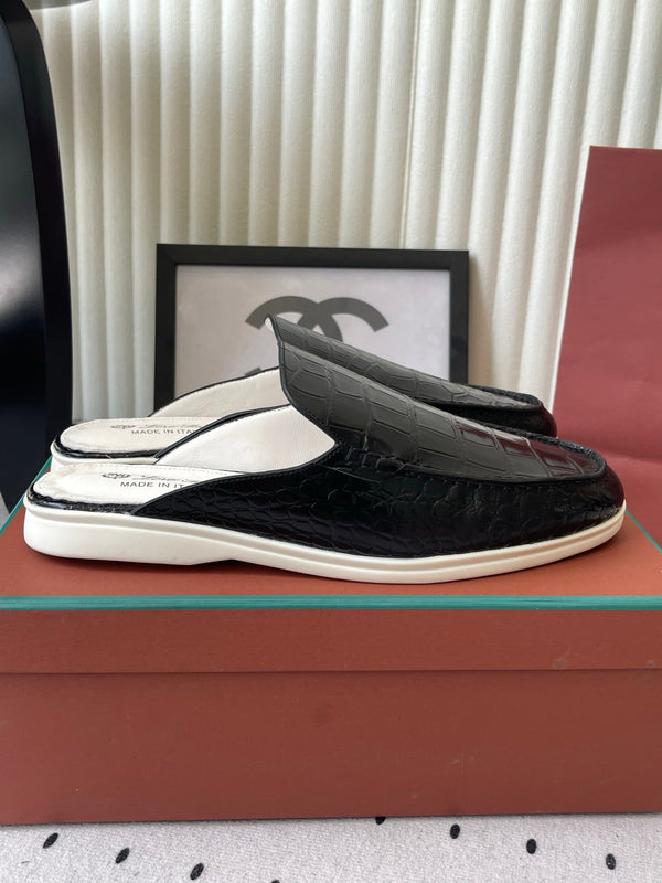 LP 26s Loafers Black Crocodile-Embossed Leather 892434