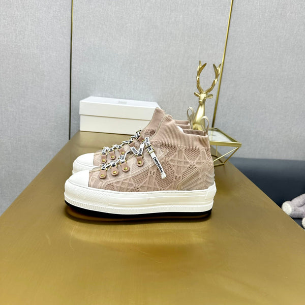 Sneaker Walk'n'Dior in lana Macrocannage color carne e pelle bovina 111935