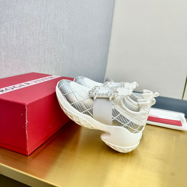Viv Sneaker Argento Bianco Pelle Verniciata 342404