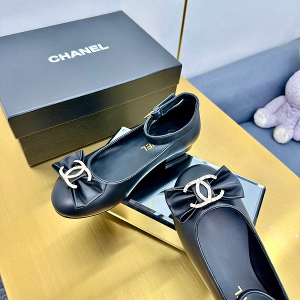 CC 25s Ballerine in pelle di pecora nera 297807