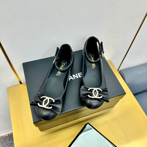 CC 25s Ballerine in pelle di pecora nera 297807