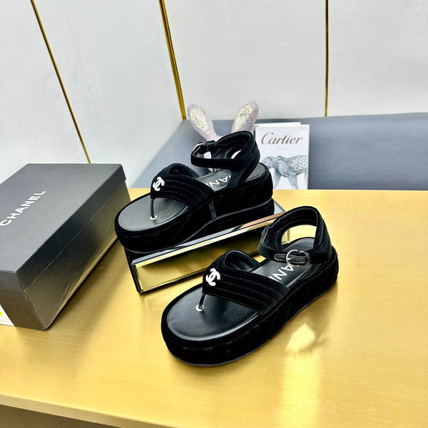SANDALO IN GROSGRAIN E VELLUTO NERO