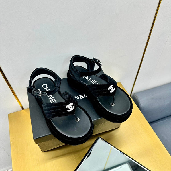 SANDALO IN GROSGRAIN E VELLUTO NERO