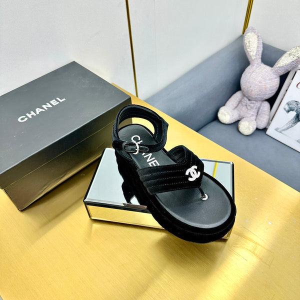 SANDALO IN GROSGRAIN E VELLUTO NERO