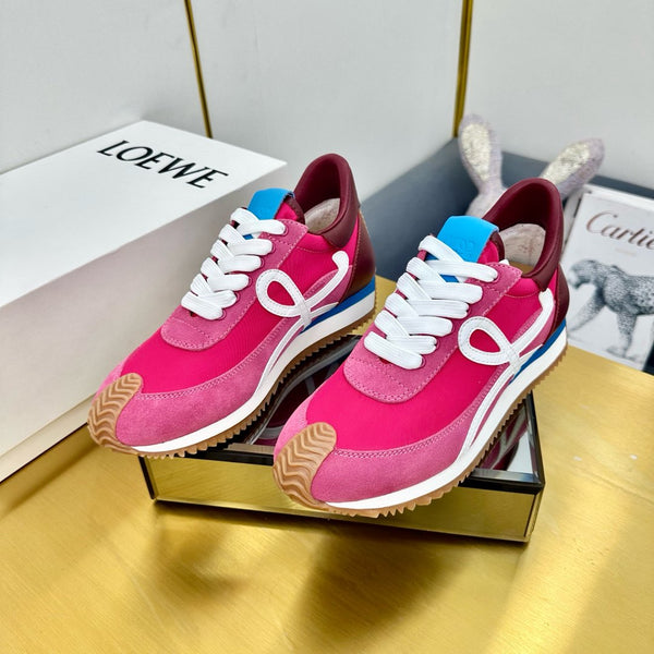 BALLET RUNNER 2.0 IN CAMOSCIO ROSA BRILLANTE E TESSUTO LYCRA
