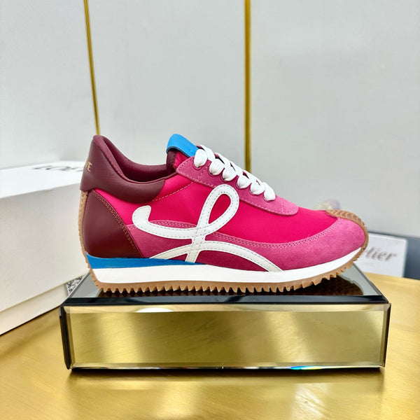 BALLET RUNNER 2.0 IN CAMOSCIO ROSA BRILLANTE E TESSUTO LYCRA