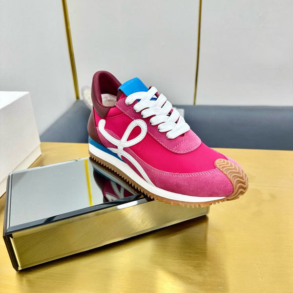 BALLET RUNNER 2.0 IN CAMOSCIO ROSA BRILLANTE E TESSUTO LYCRA