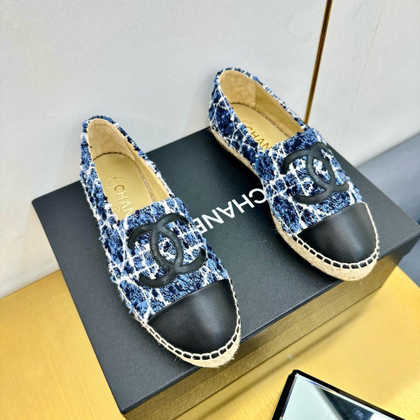 CC 25s Slip–on Espadrilles Blue Tweed 297822