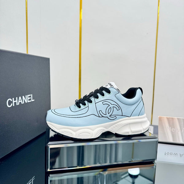 CC Sneaker Sky Blue with Logo Cowhide 238619