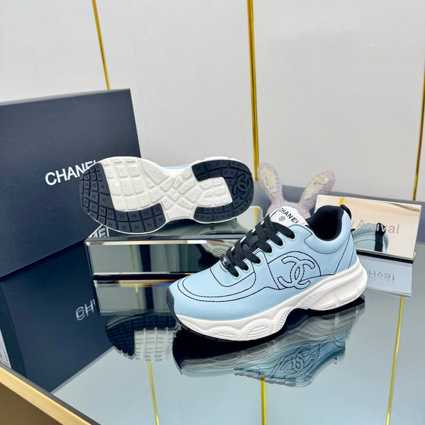 CC Sneaker Sky Blue with Logo Cowhide 238619